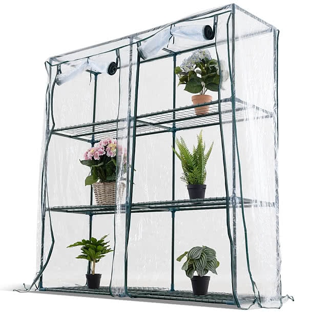 Metalcraft Plastic Drivhus 0,7m² - Stålramme med PVC-afdækning