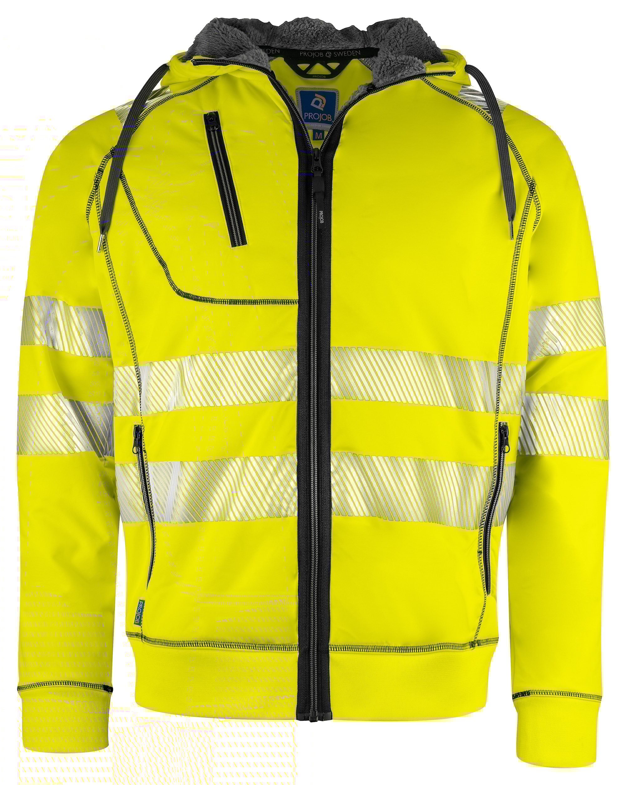 ProJob 6130 Kapuzenjacke En Iso 20471 Klasse 3/2 - Yellow/Black - 4XL