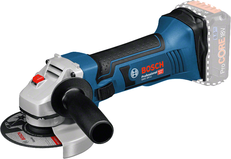 Bosch Akkukulmahiomakone GWS 18-125 V-LI Professional kartonkirasiassa, sis. lisäkahvan