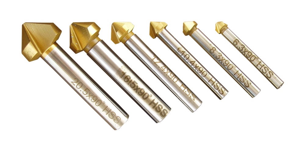 Hawk forsenker i sett, 6,3–20,5 mm 90°