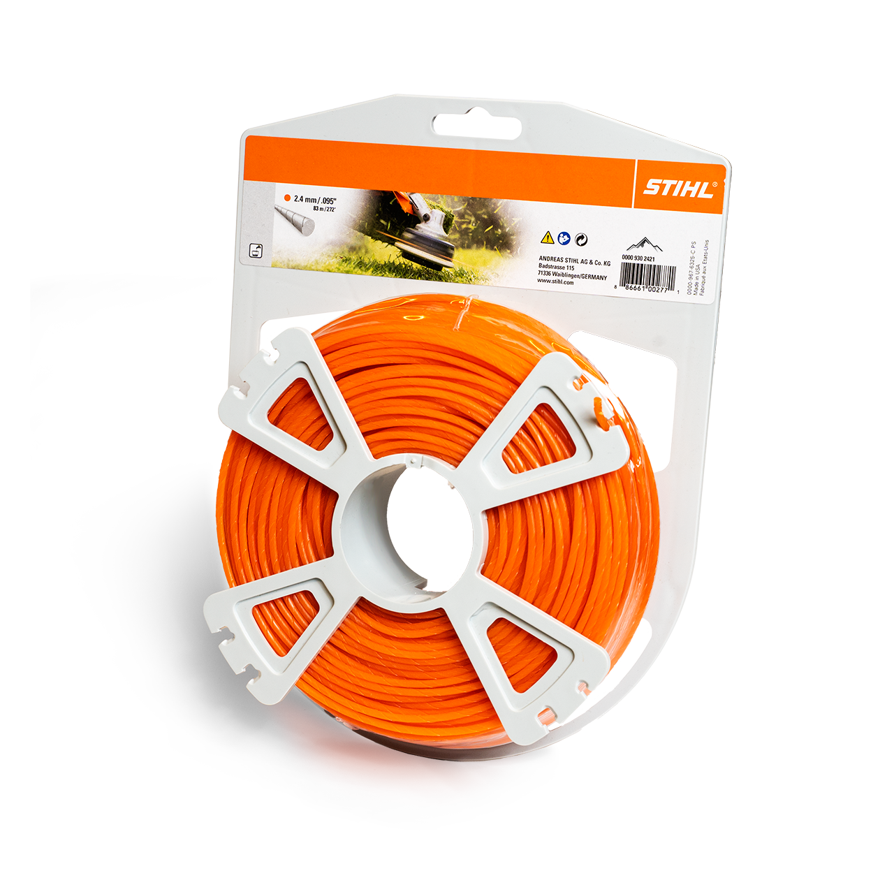 Stihl Trimmertråd rund og støysvak, Ø 2,4 mm x 83 m Trimmertråd ...
