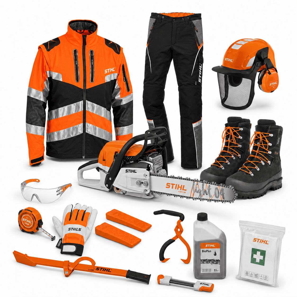 STIHL MS 261 C-M VW täydellinen moottorisahapaketti kurssille ja metsätöihin