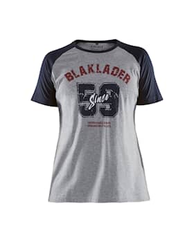 Blåkläder 9405-1043 T-shirt Limited Dam Blaklader since 59 Gråmelange/Mörk marinblå L