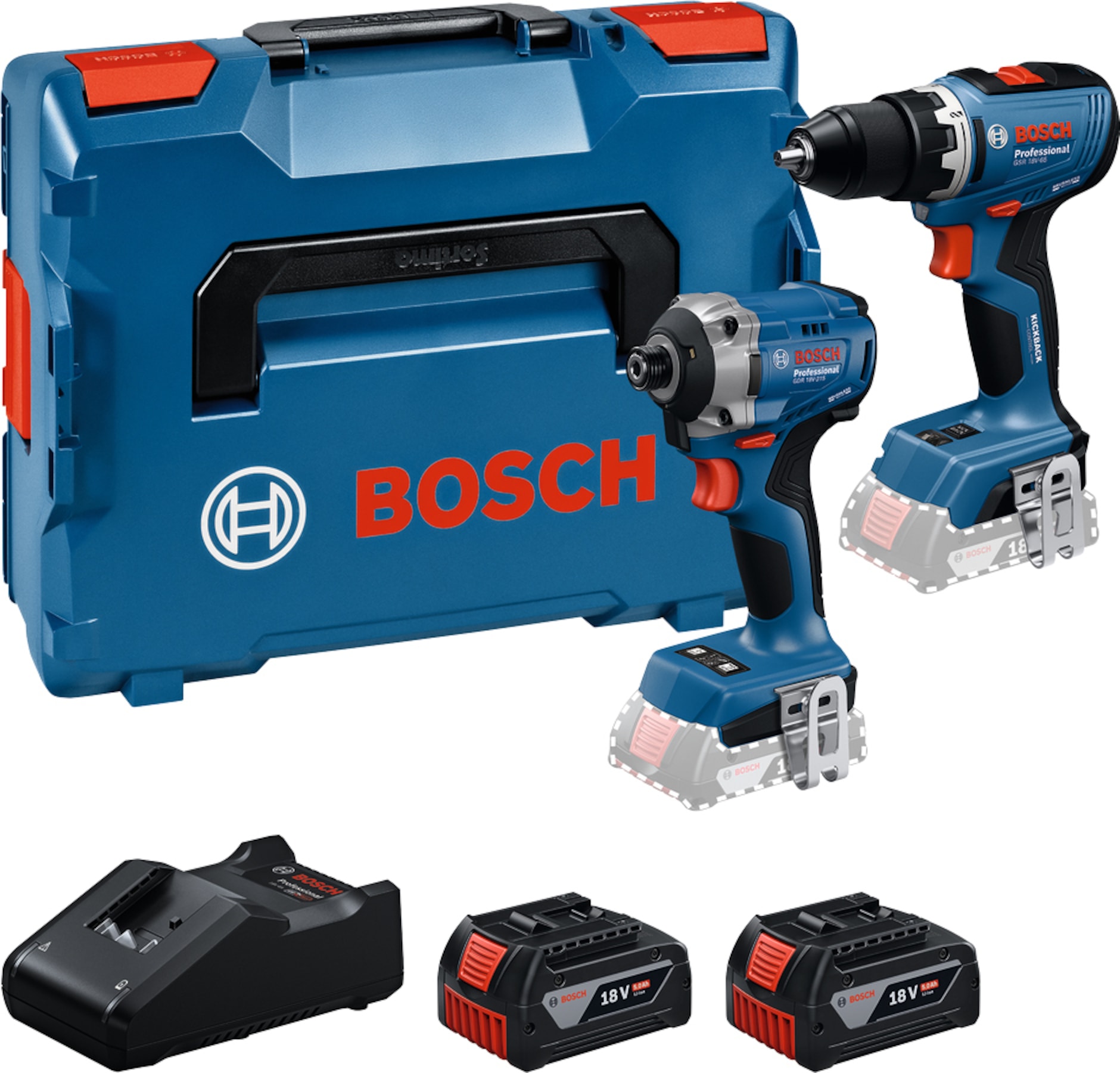 Bosch Verktygsset 18V GSR 18V-65 GDR 18V-215 2X5AH LB