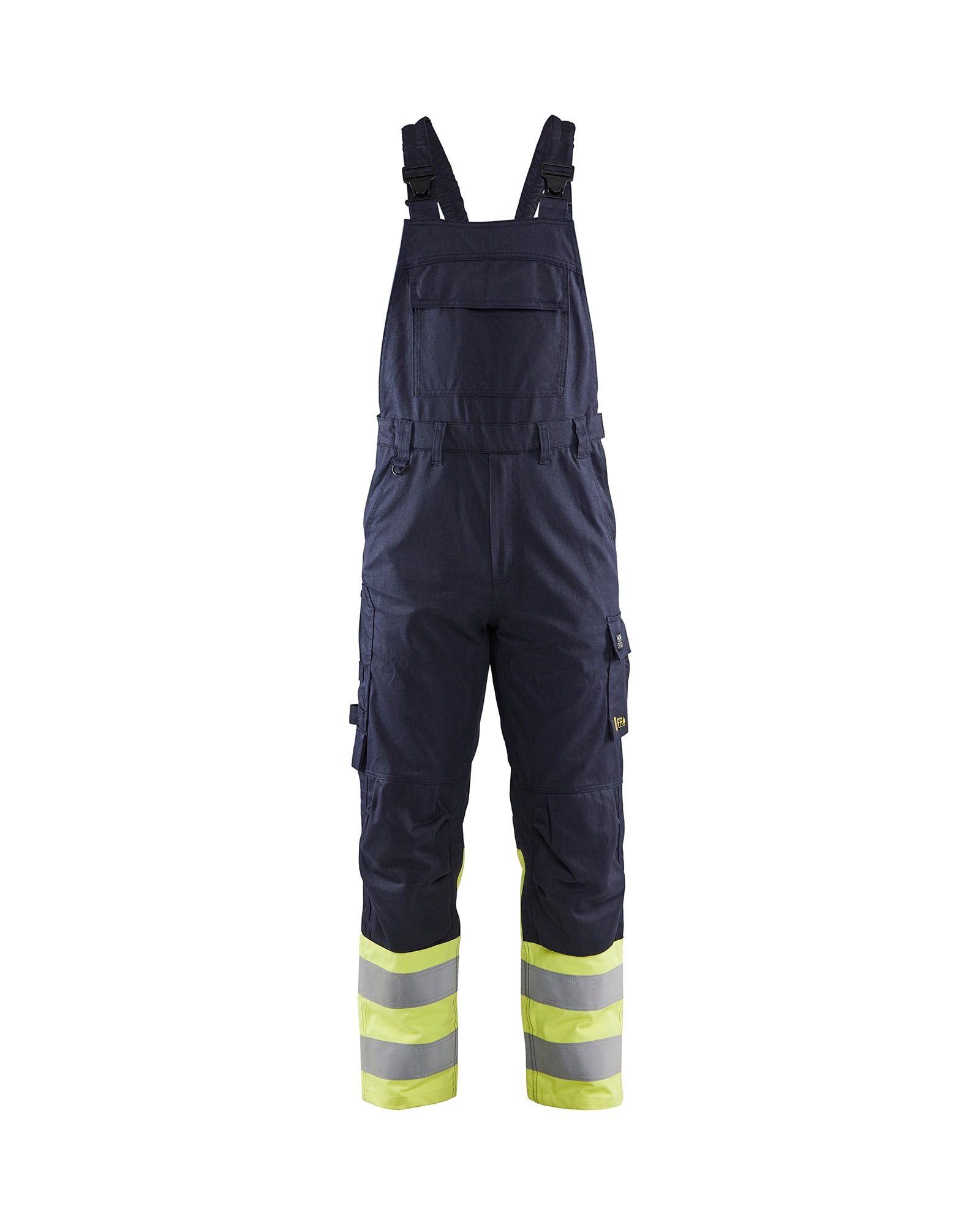 Blåkläder Latzhose Inhärent Stahl Marineblau/ High Vis Gelb - D120