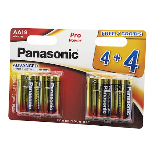 5st 8-Pack Panasonic Pro Power AA-batterier