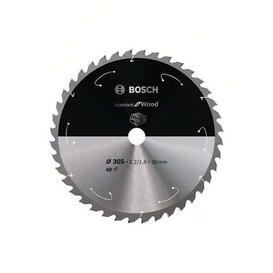 Bosch Standard for Wood-rundsavklinge til batteridrevne save 305x2,2/1,6x30 T40