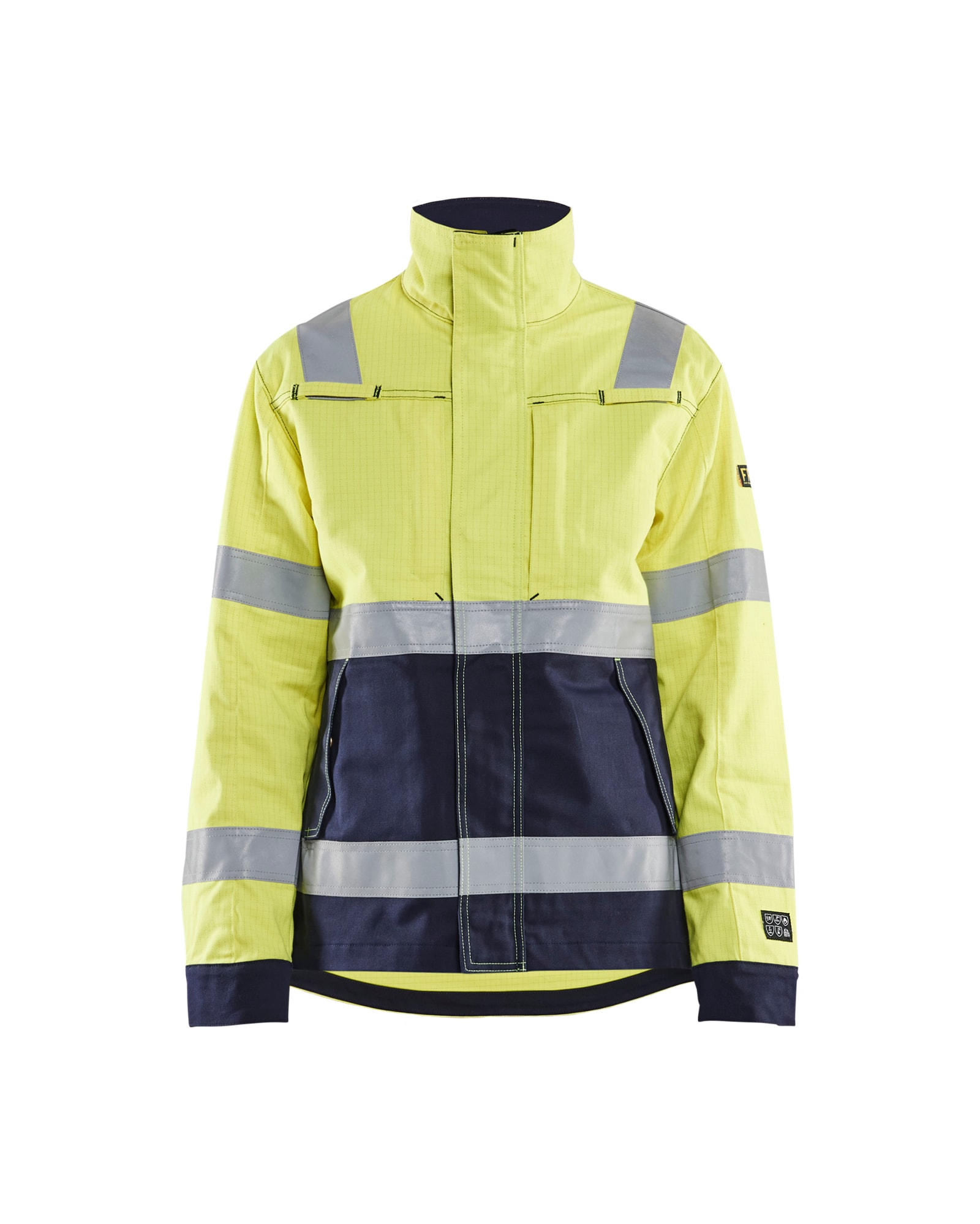 Blåkläder Damen Multinorm Jacke High Vis Gelb/Marineblau - XXXL