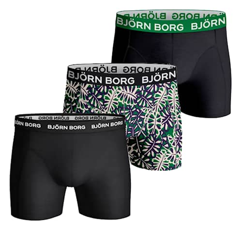 Björn Borg Boxerkalsong 3-pack, Svart/Print S