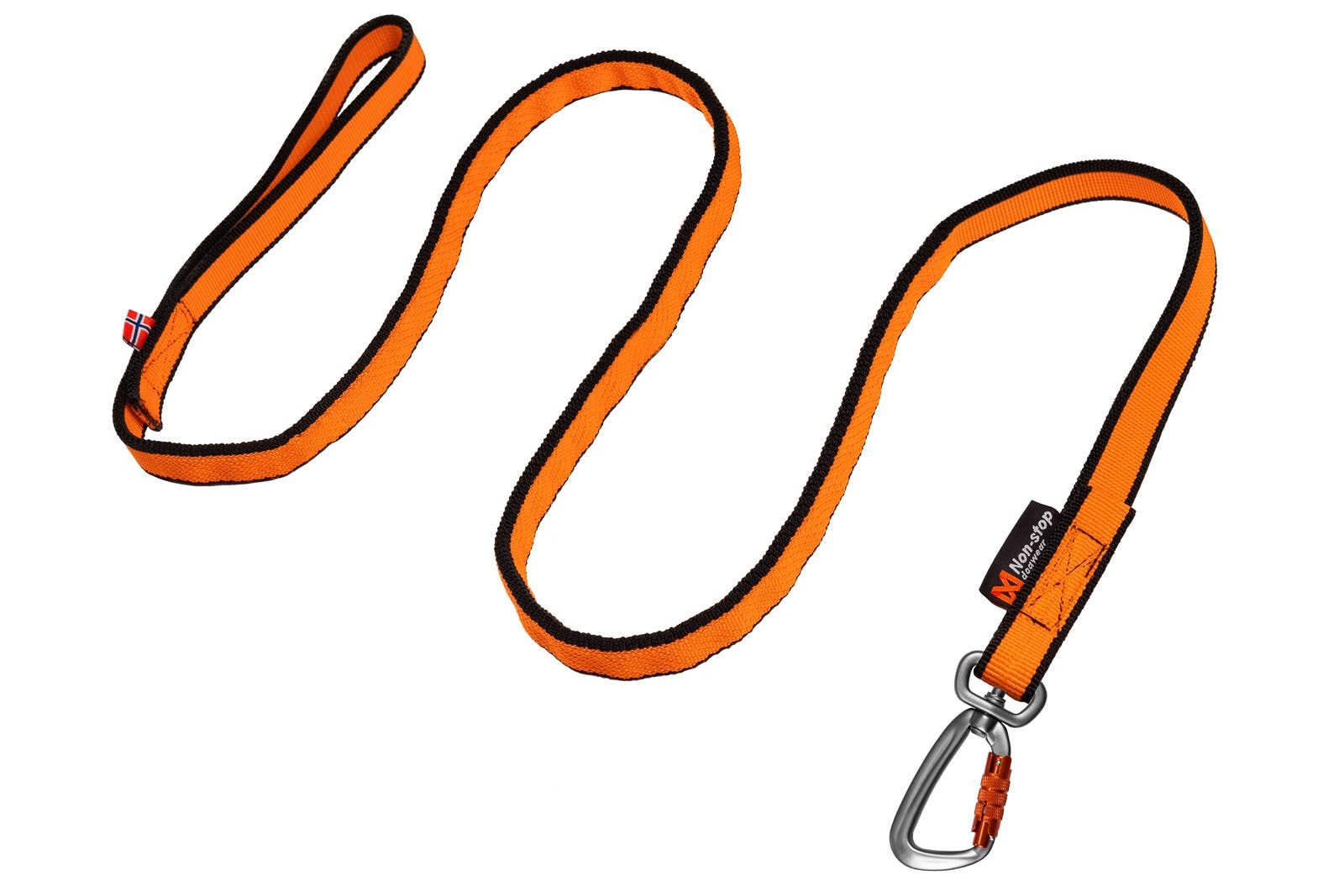 Non-Stop Dogwear Bungee Leash, Black/Orange, 2M
