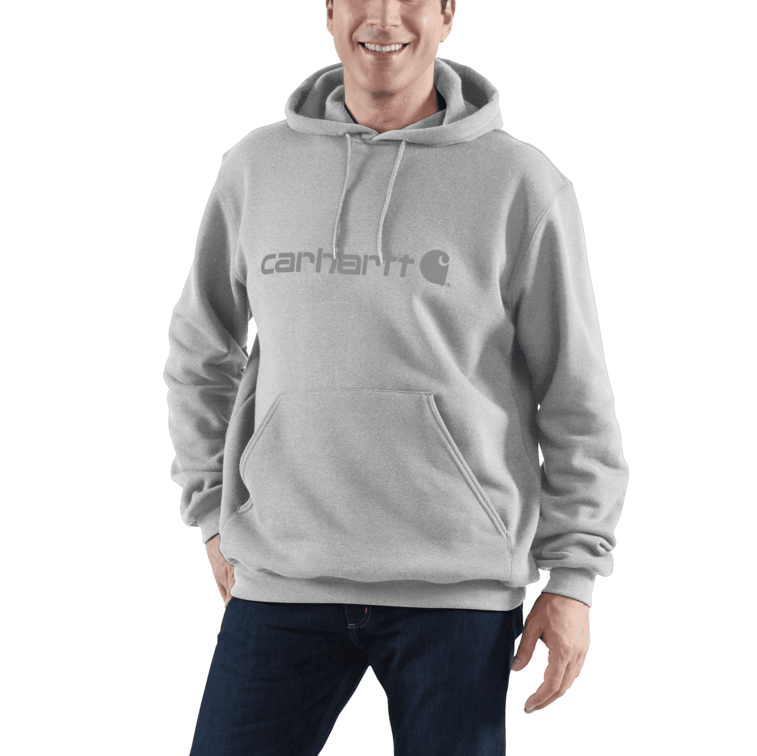 Carhartt Marquette Logo Tröja Herr Heather Gray/Gray 2XL