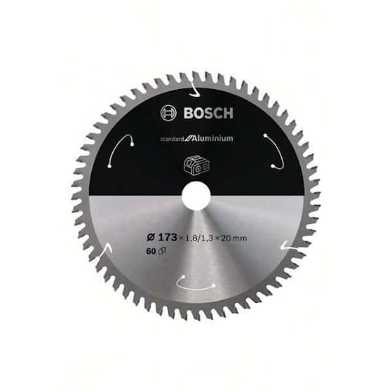 Bosch Standard for Aluminium rundsavklinge til batteridrevne save 173x1,8/1,3x20 T60