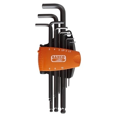 Bahco Sechskant-Winkelschraubendreher-Satz BE-9678 1,5-10mm mit kugelkopf 9-tlg., lange