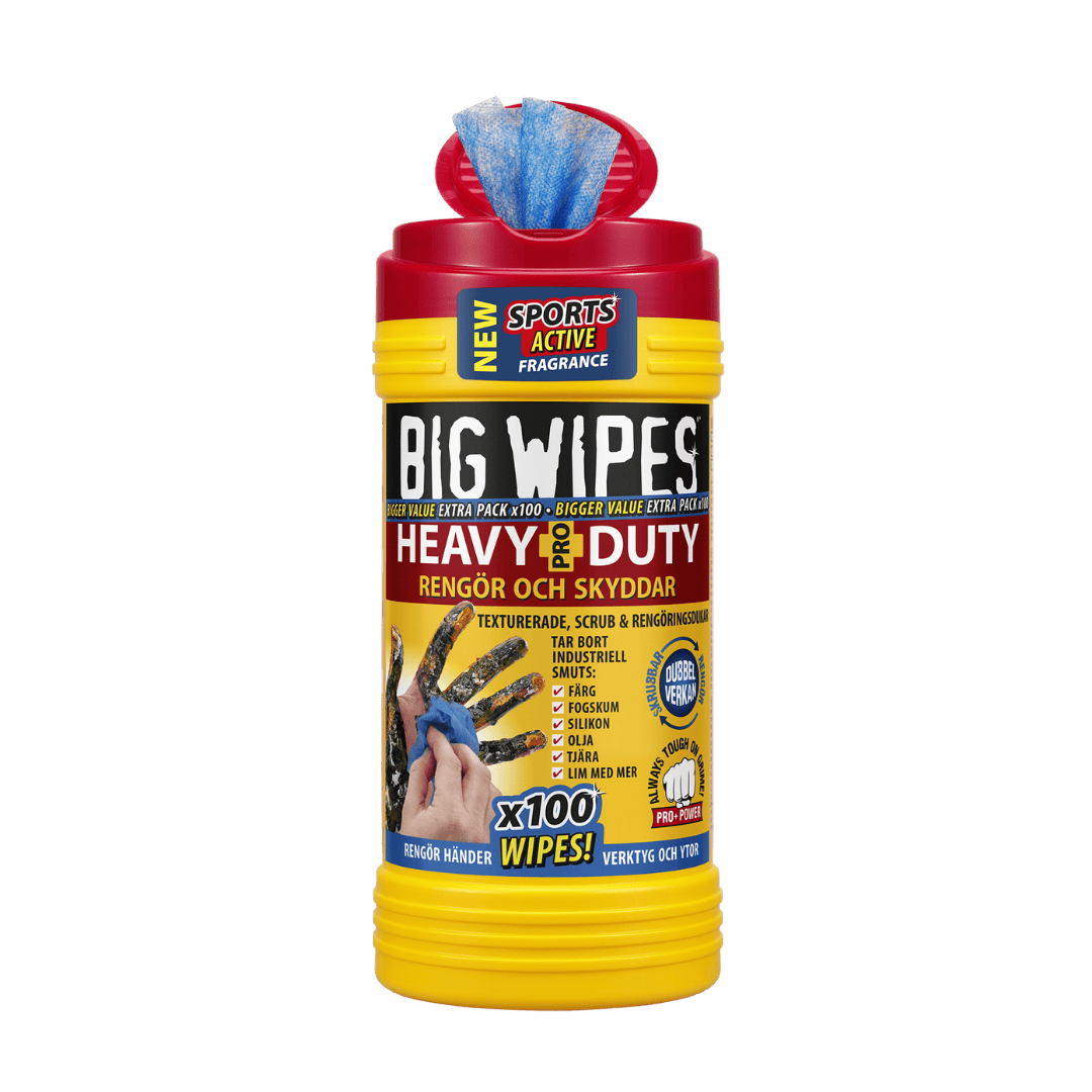 Big Wipes Heavy Duty Pro+ Reinigungstücher 25x20 cm 100er-Pack