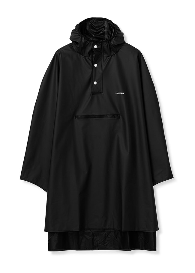 Tretorn PU Light Regnponcho Schwarz