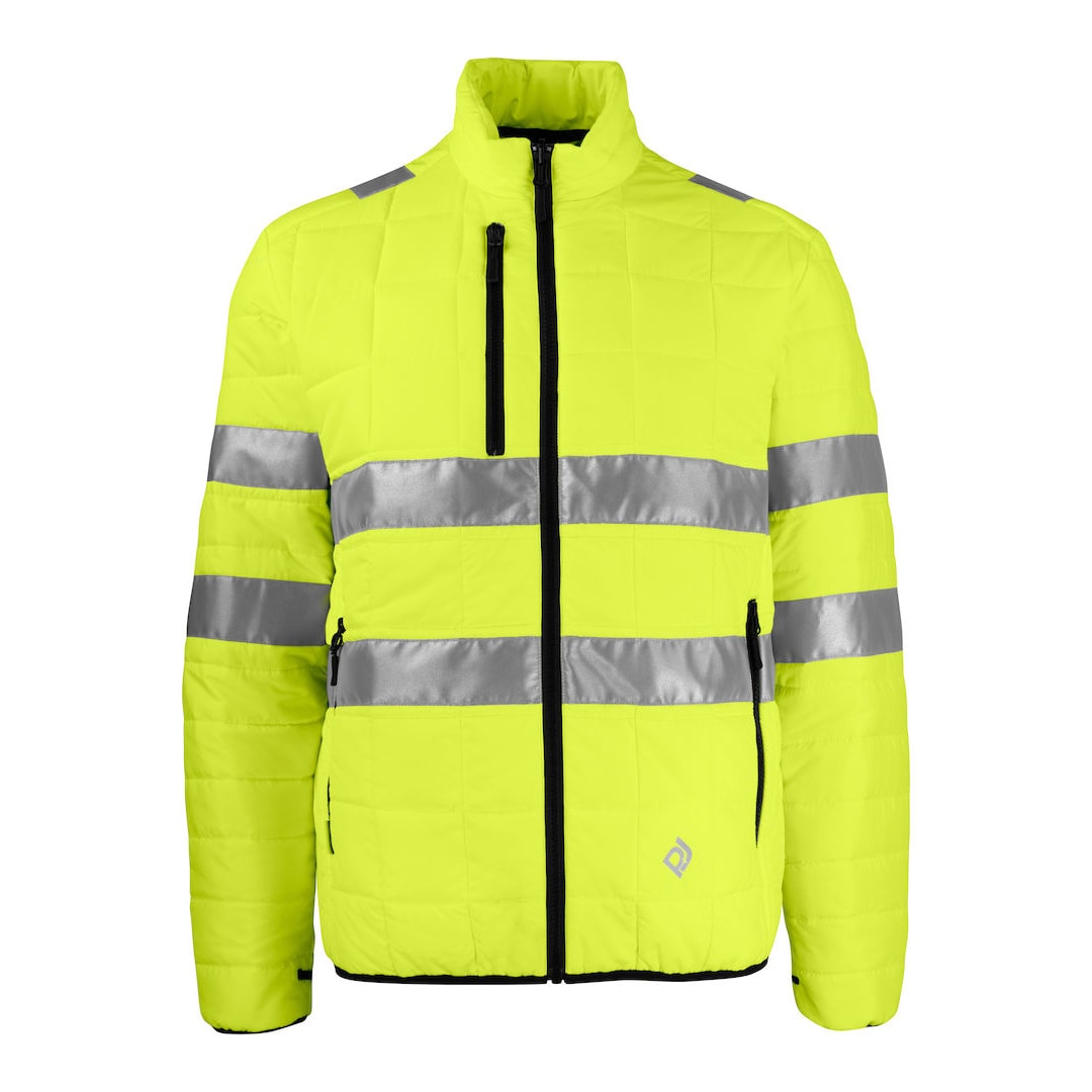 ProJob 6444 Quiltet Jakke En Iso 20471 Klasse 3 - Yellow/Black - XS