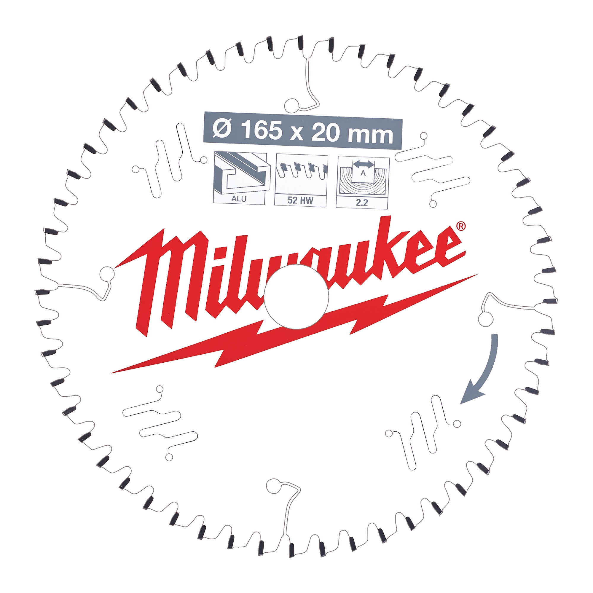 Milwaukee Cirkelsågklinga A165X20X2,2X52