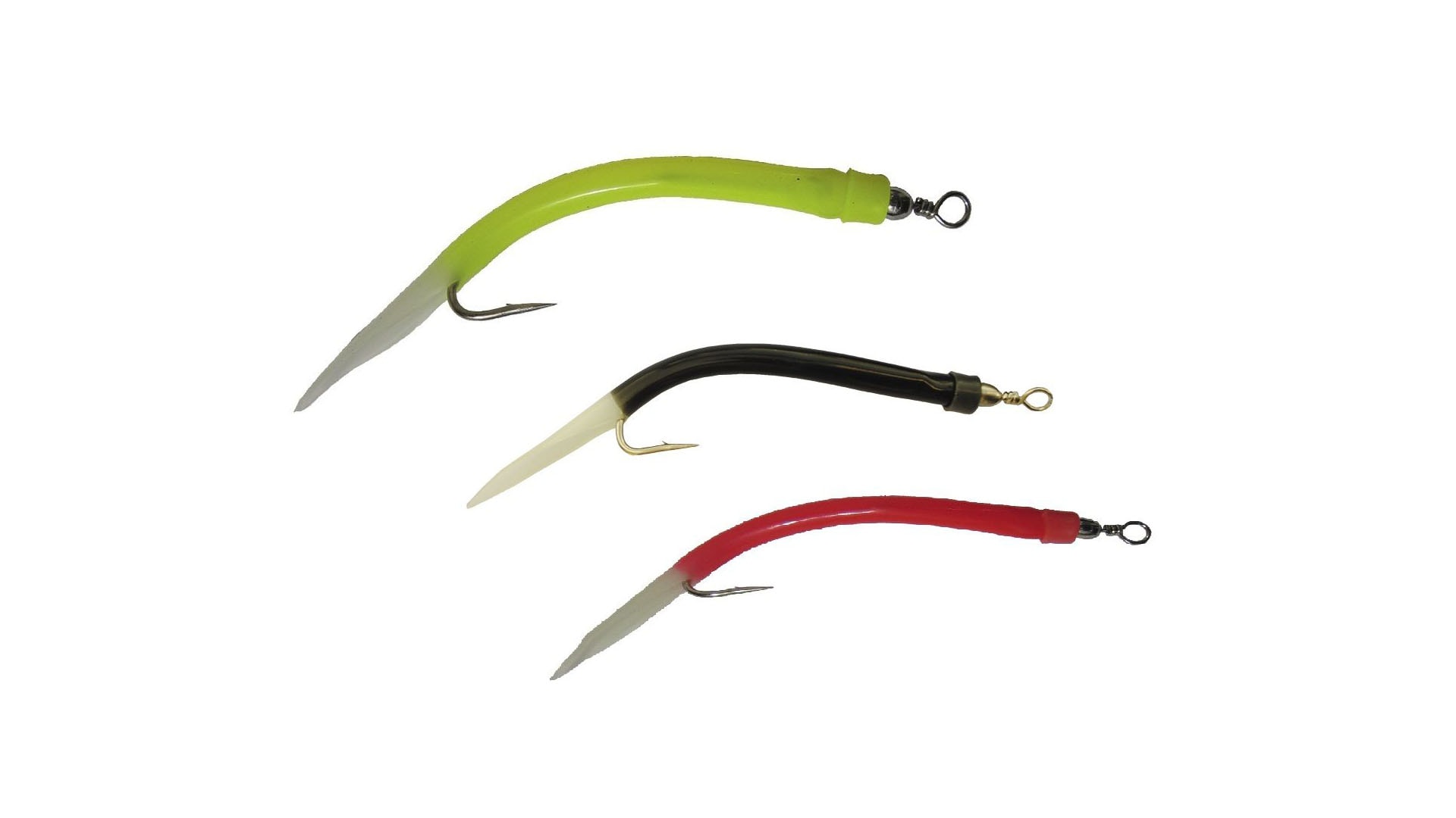 Wiggler Gummi Makk färdigriggad #10/0 Röd/Lys 3-pack