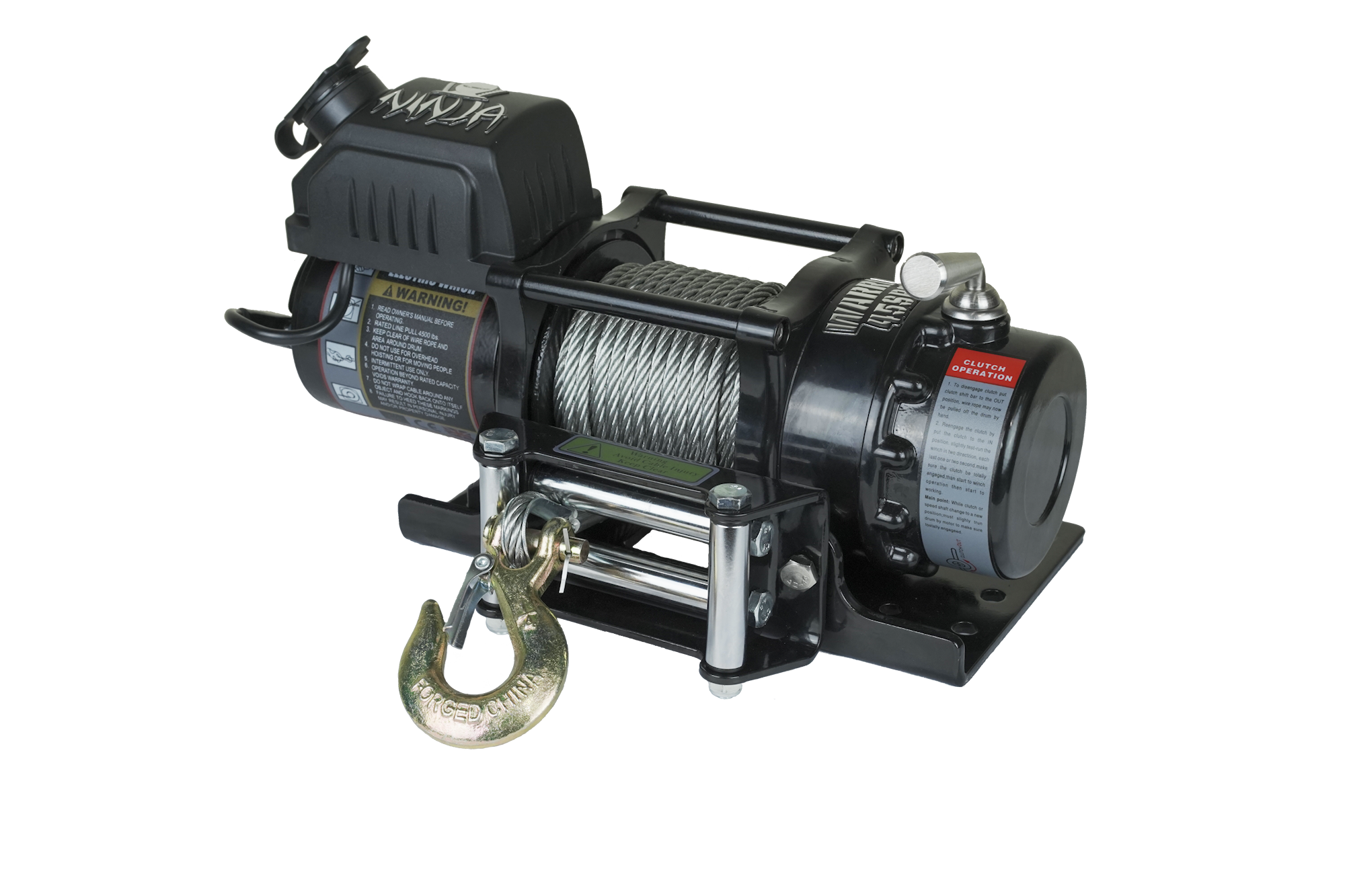 Warrior Winches Vinsj Ninja 4500 lb 24V stålvaier