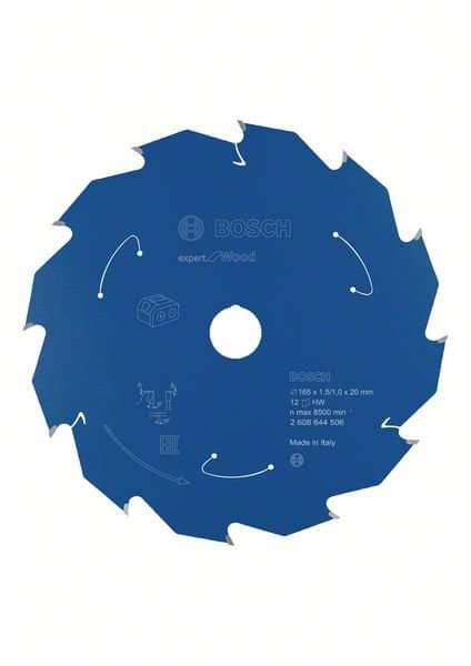 Bosch Expert for Wood-sirkelsagblad for batteridrevne sager 165x1,5/1x20 T12