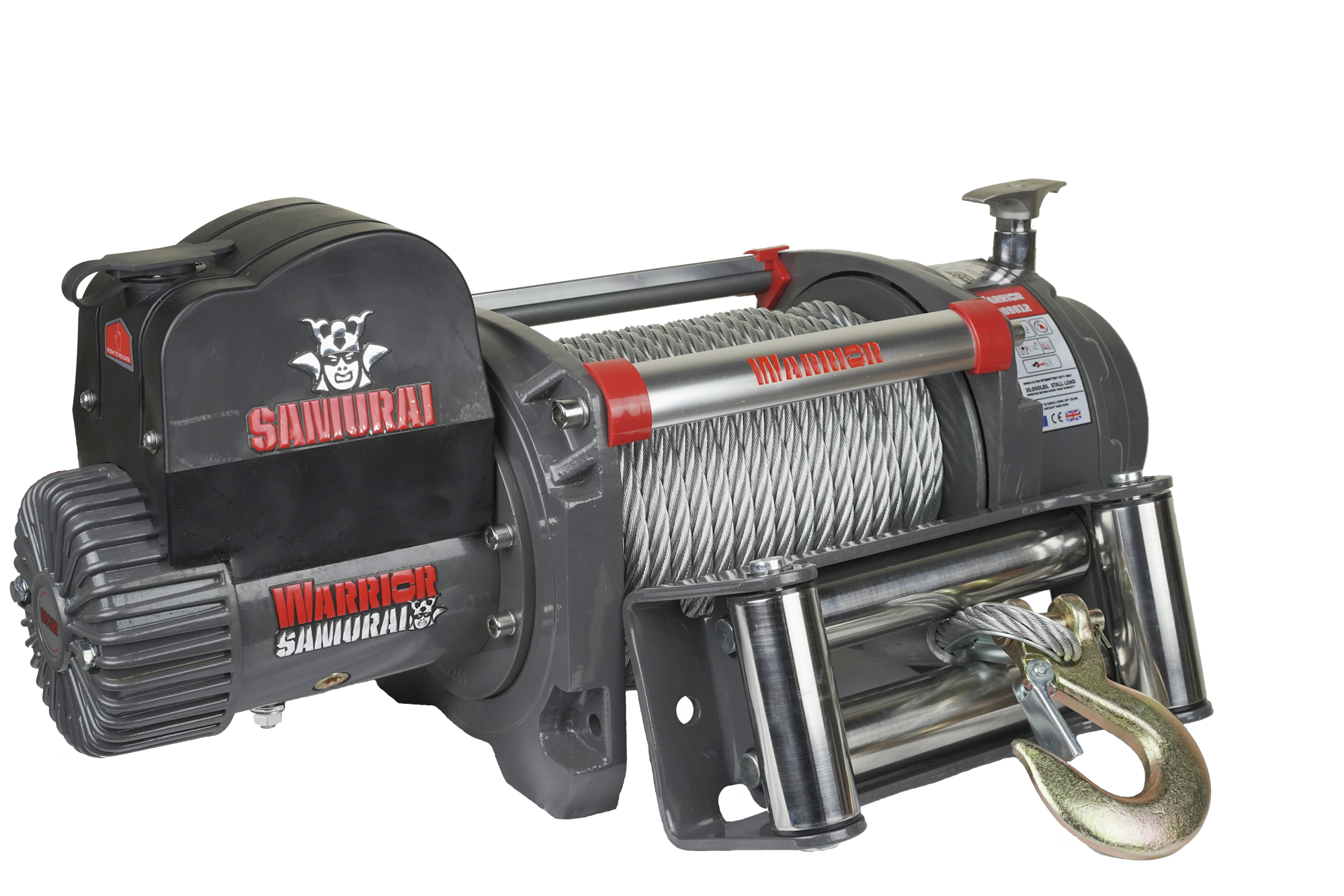 Warrior Winches Trækspil Samurai 20,000lb Heavy Duty, 12V Stålwire