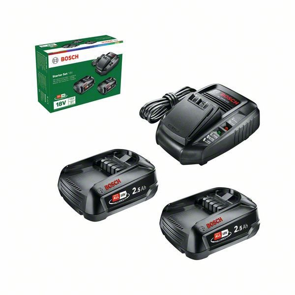Bosch Batteriset 18V med 2x2,5Ah batterier och laddare AL 1830 CV