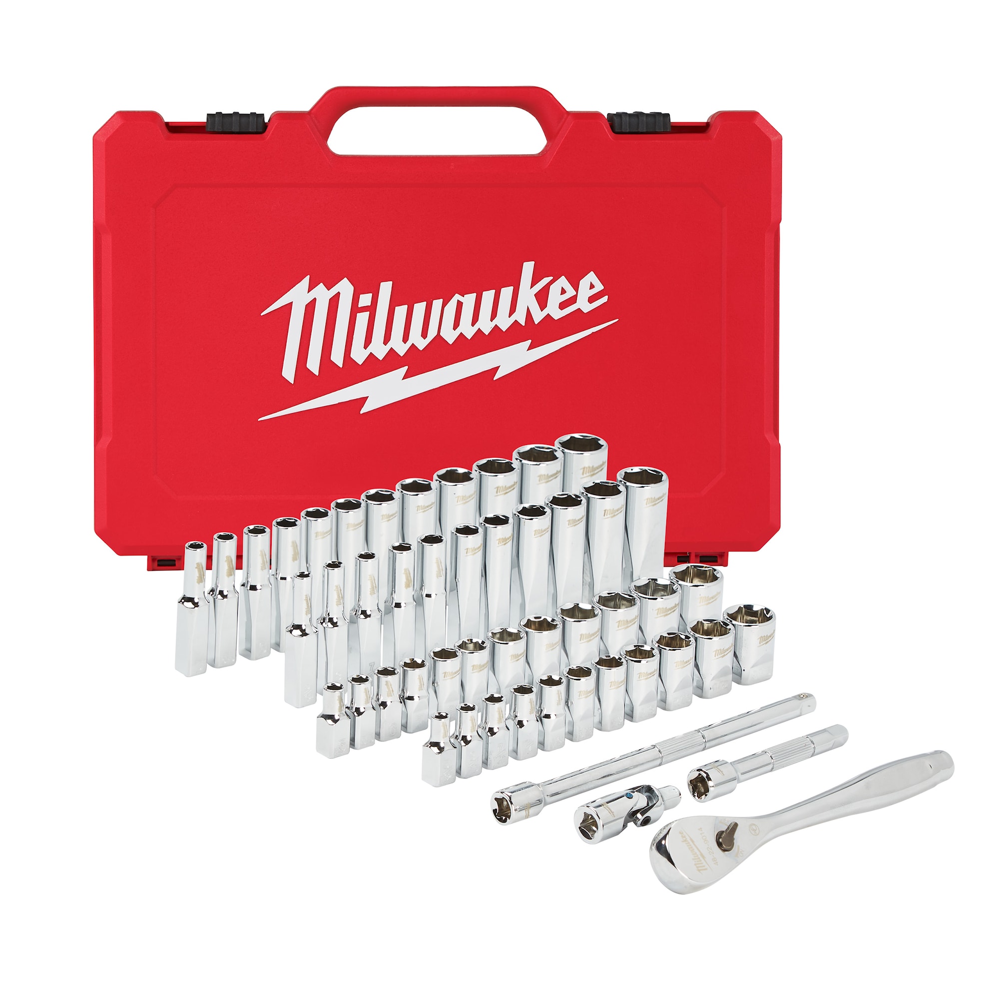 Milwaukee Hylsnyckelsats 1/4" mm & yum 50 delar