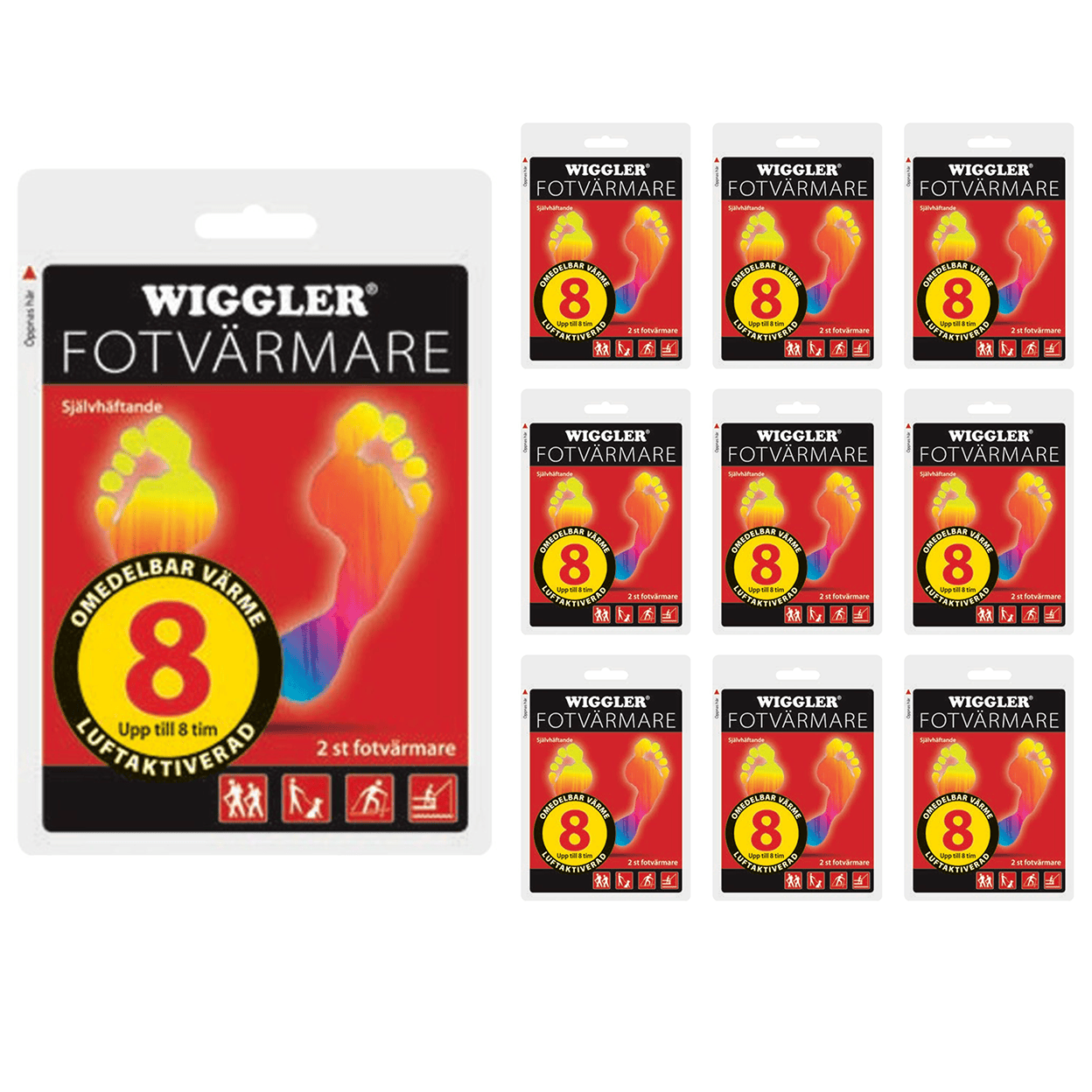 Wiggler foot warmers 10 pairs