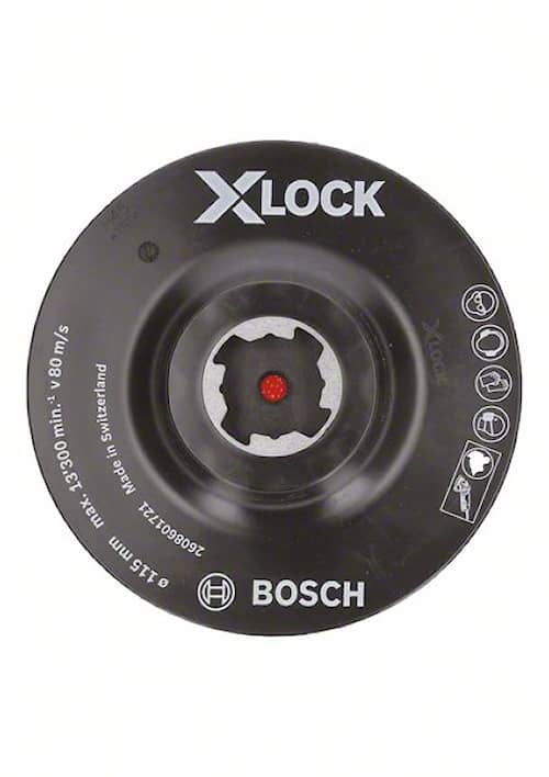 Bosch X-LOCK-slipetallerken, 115 mm, borrelås