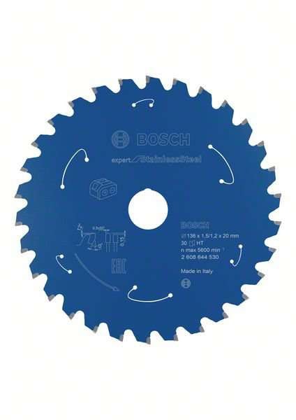 Bosch Sägeblatt Expert für Edelstahl 136x1,5/1,2x20mm 30Z