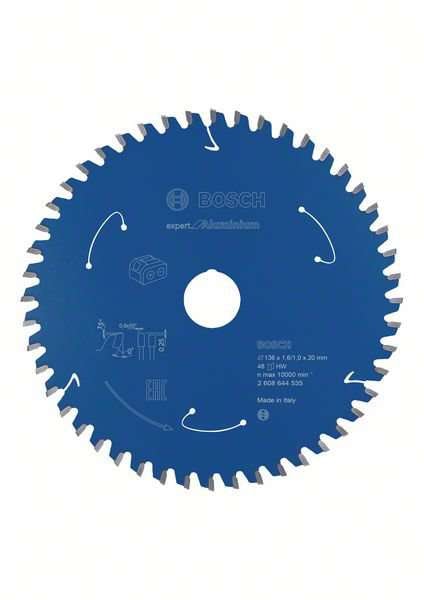 Bosch Sägeblatt Expert für Aluminium 136x1,6/1x20mm 48Z