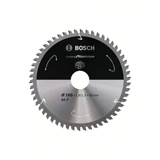Bosch Standard for Aluminium-rundsavklinge til batteridrevne save 165x1,8/1,3x30 T54