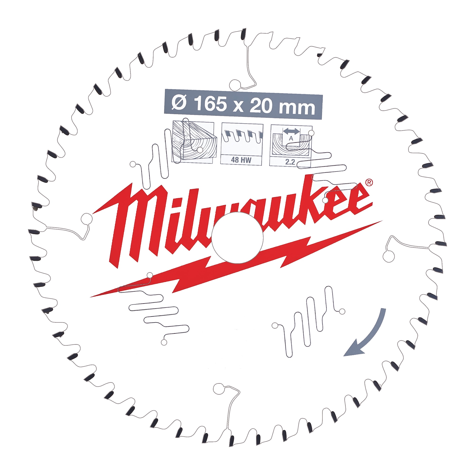Milwaukee Cirkelsågklinga W165X20X2,2X48