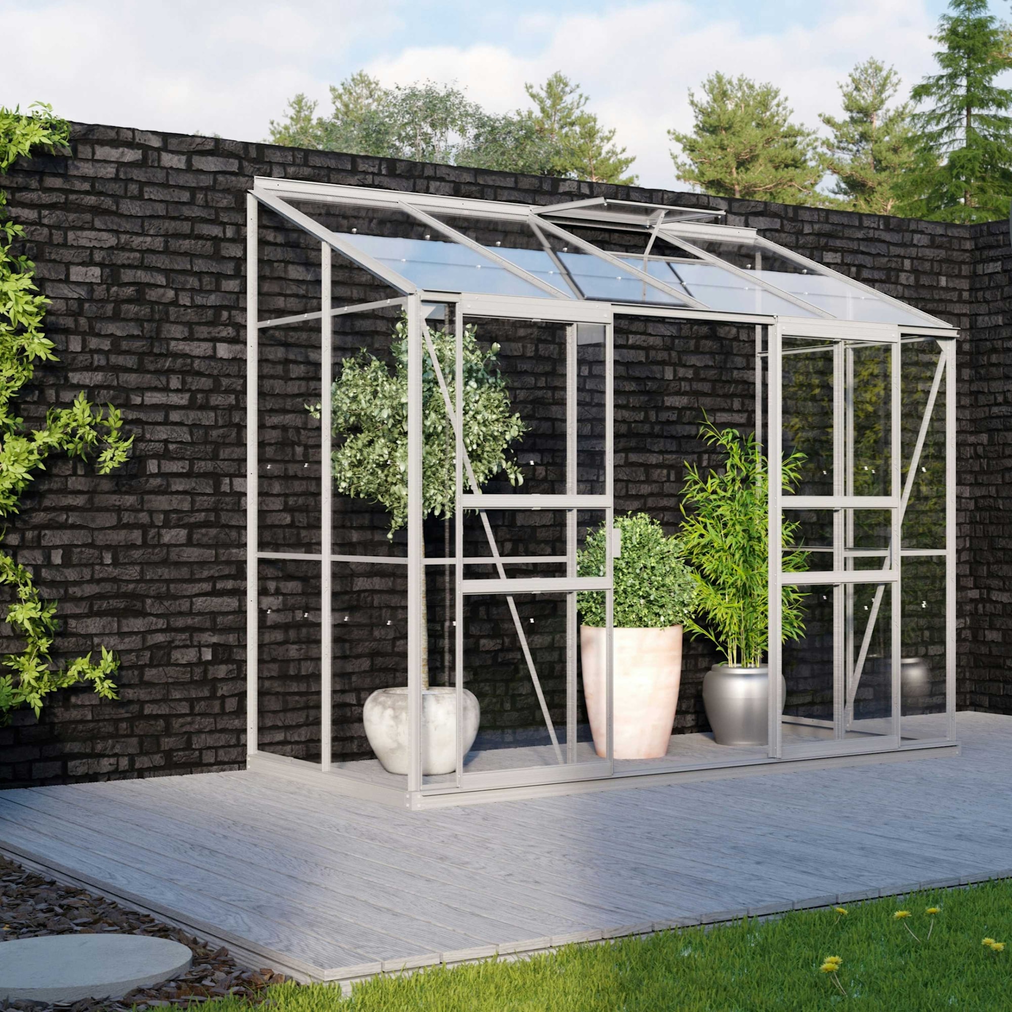 Vitavia Ida 3300 Växthus Glas med sockel - 3,3 m2