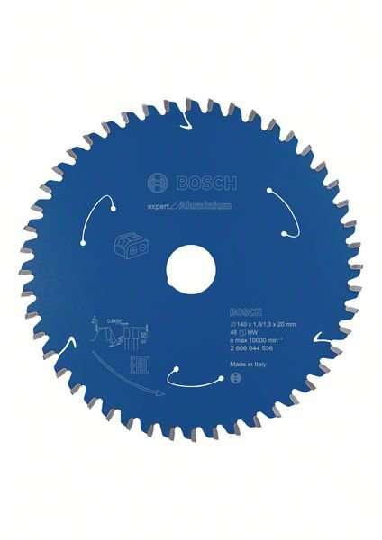 Bosch Sägeblatt Expert für Aluminium 140x1,8/1,3x20mm 48Z