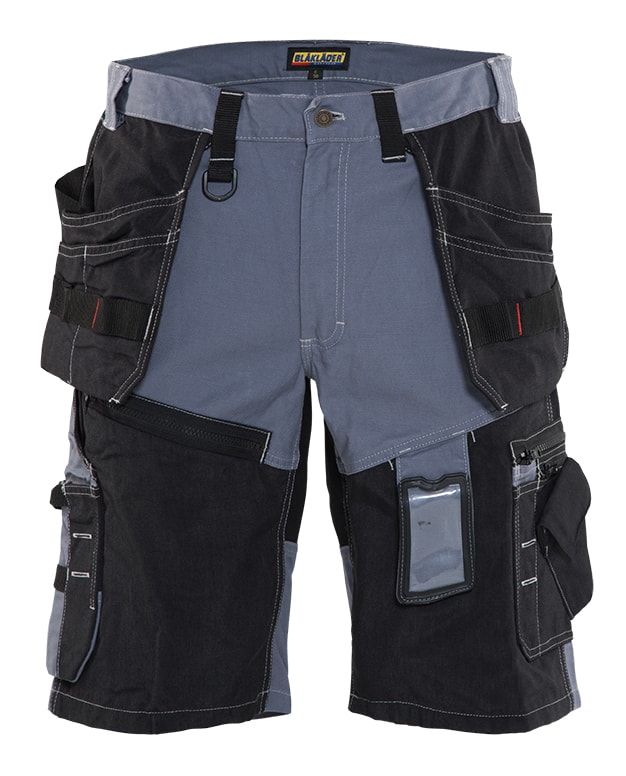 Blåkläder X1500 Riipputaskushortsit - Harmaa/Musta - C60