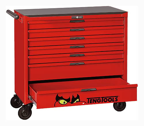 Teng Tools Verktygsvagn TCMM622N med 7 lådor och 622 verktyg, röd