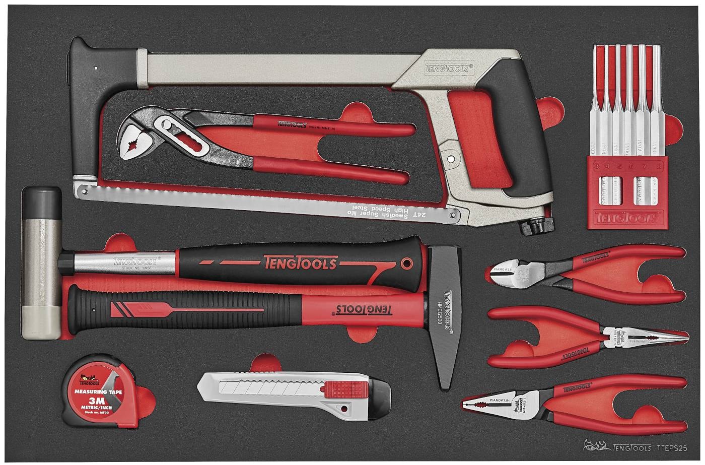 Teng Tools Verktygssats TTEPS25 EVA 25 delar