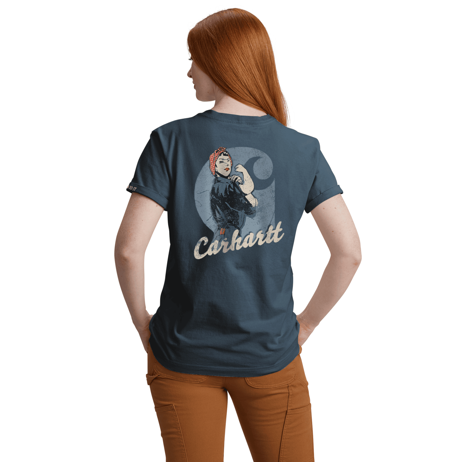 Carhartt Dearborn Loose Rosie T-Shirt Dam Iron Blue L