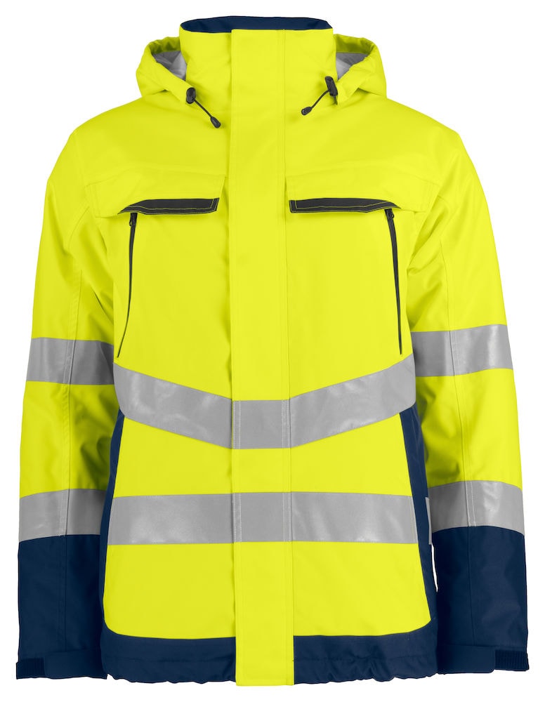 ProJob 6441 Gefütterte Jacke En Iso 20471 Klasse 3 - Orange/Black - 3XL