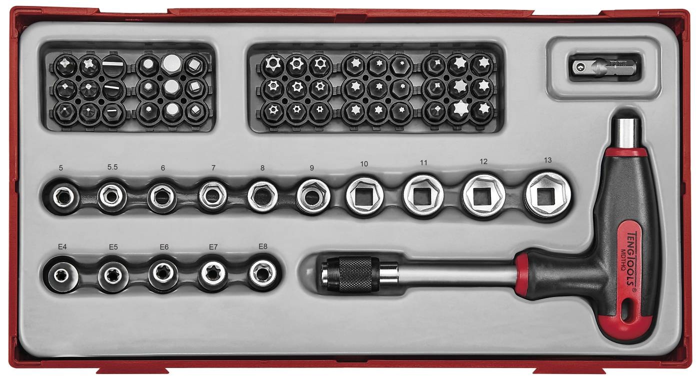 Teng Tools 62-osainen kärkipalaruuvitalttasarja TTTHQ62