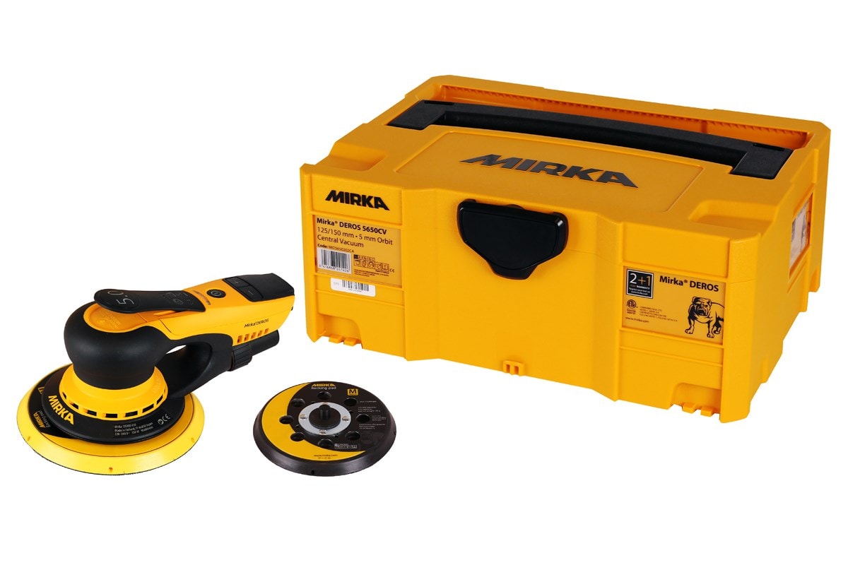 Mirka Excenterslipmaskin DEROS 5650CV 125/150mm Orbit 5,0 230V i plastbox