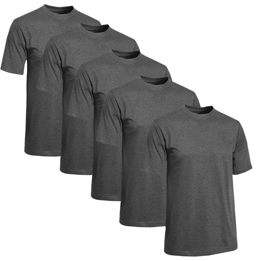 Clique T-Shirt Herren 5er-Pack Grau