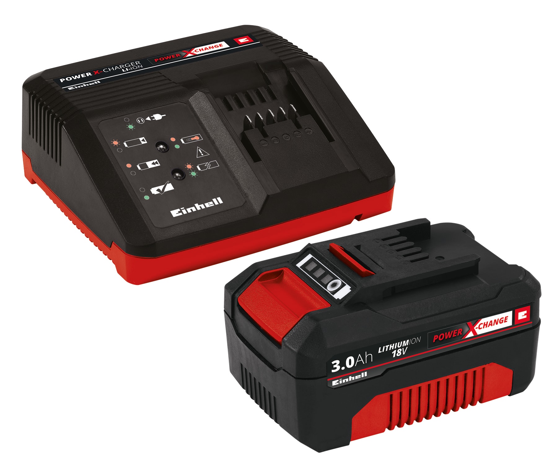 Einhell 18 V 3,0 Ah PXC Sett med lader og batteri