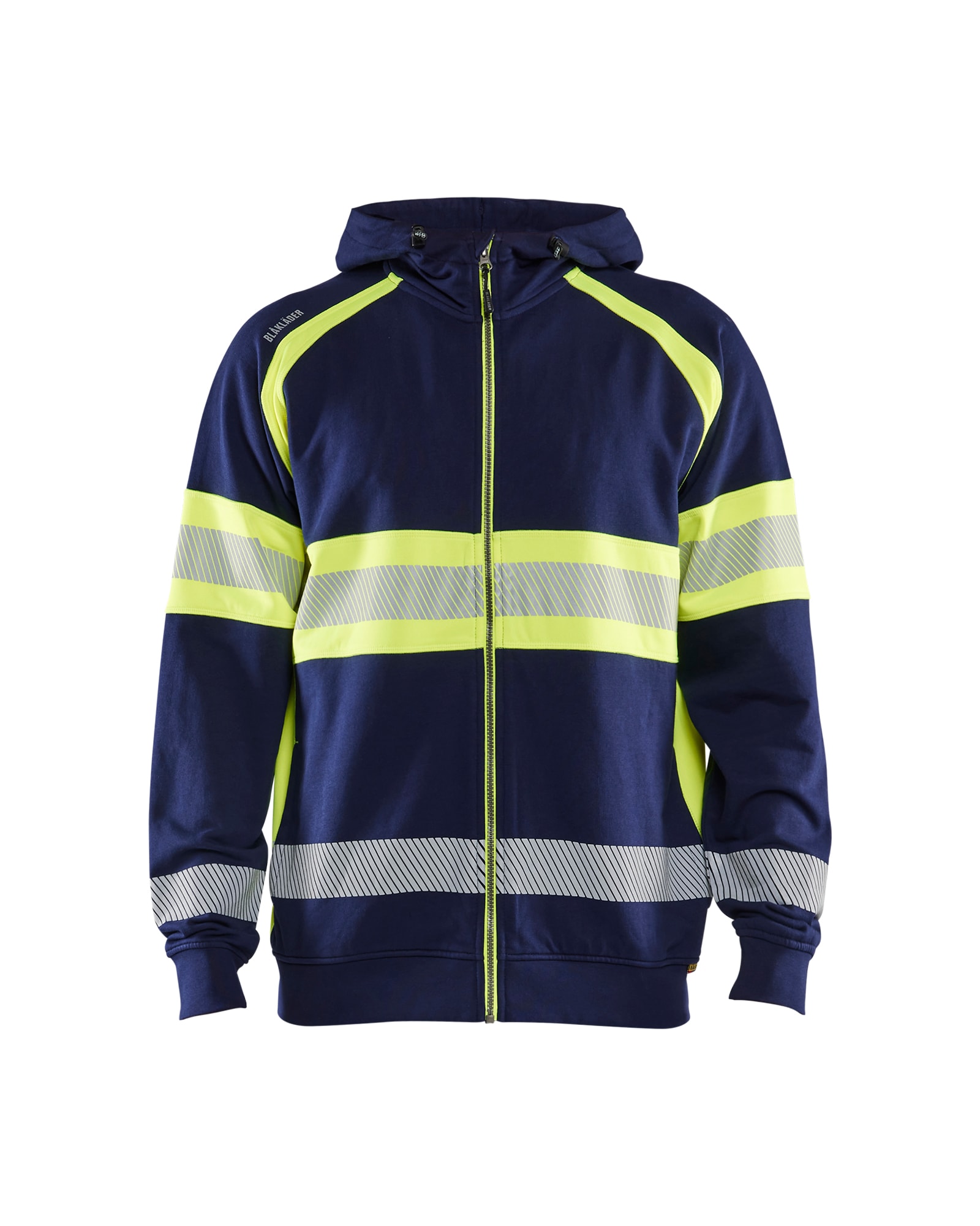 Blåkläder High Vis Kapuzenjacke Schwarz/High Vis Rot - XXXL