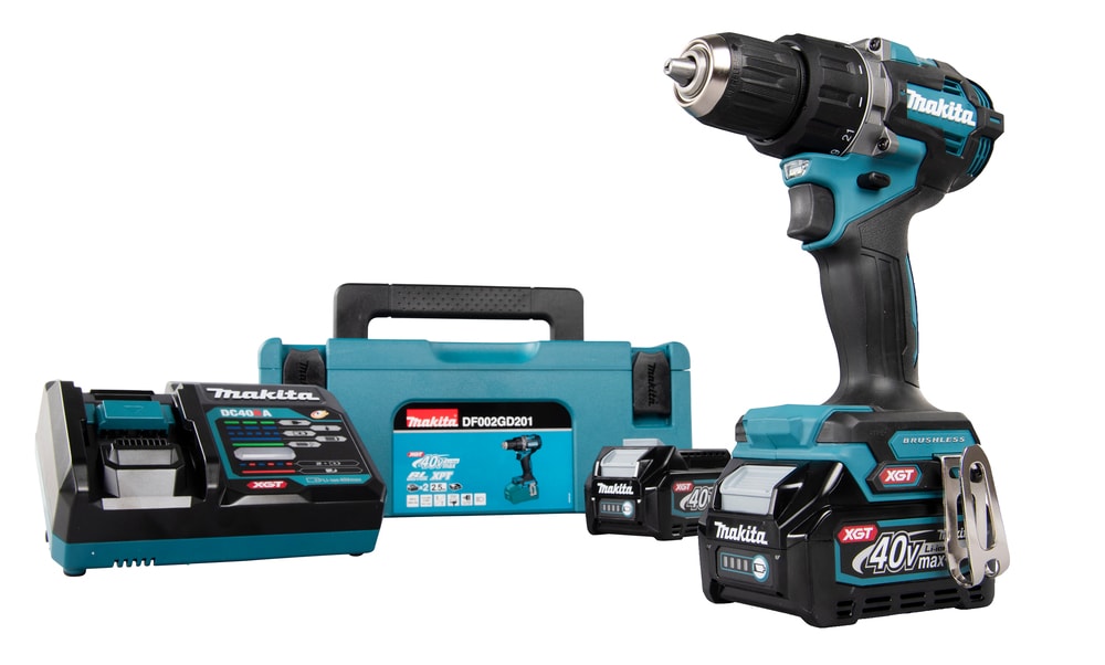 Makita Akkuporakone DF002GD201 40V, 2x2,5 Ah + pikalaturi, MakPac