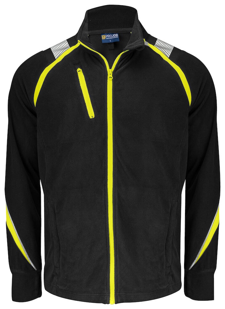 ProJob 2328 Mikrofleecejakke - Black/Yellow - 4XL