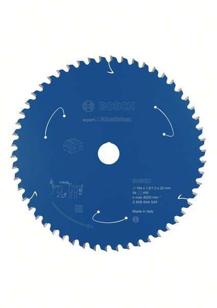 Bosch Sägeblatt Expert für Aluminium 184x1,8/1,3x20mm 54Z