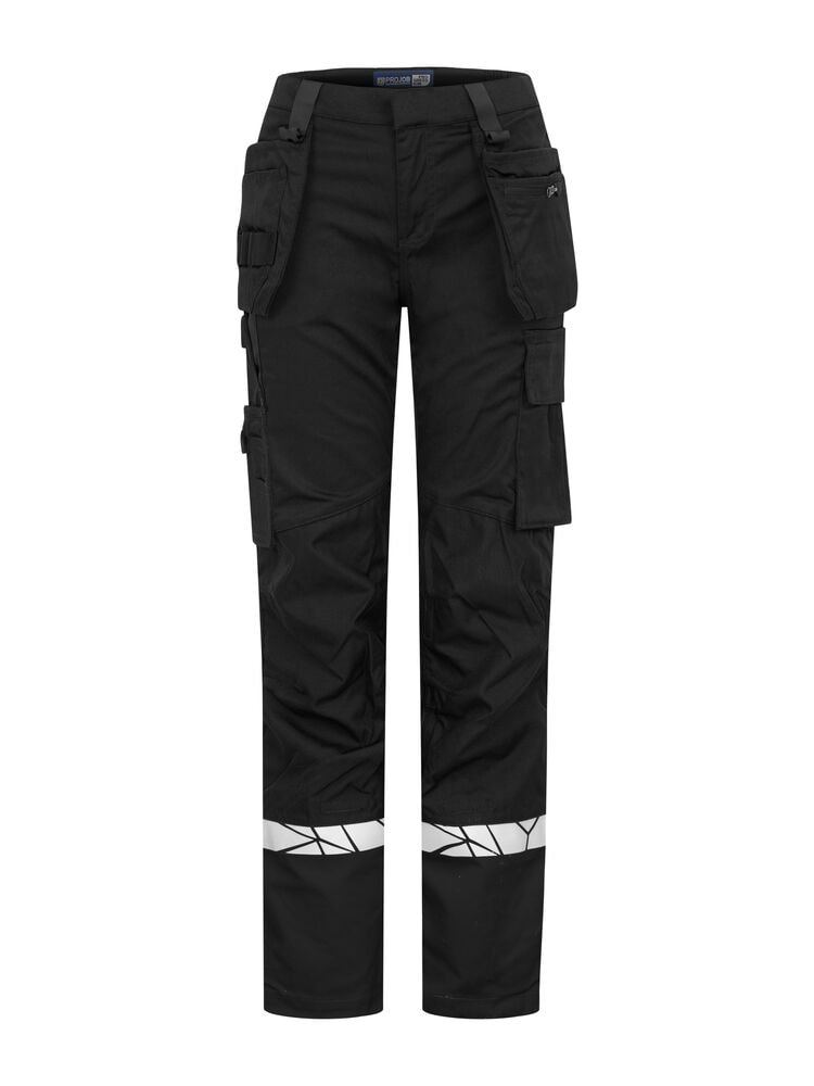 ProJob 7513 Arbetsbyxa Dam 7513 Arbetsbyxa Dam 9910-Viz Svart C50