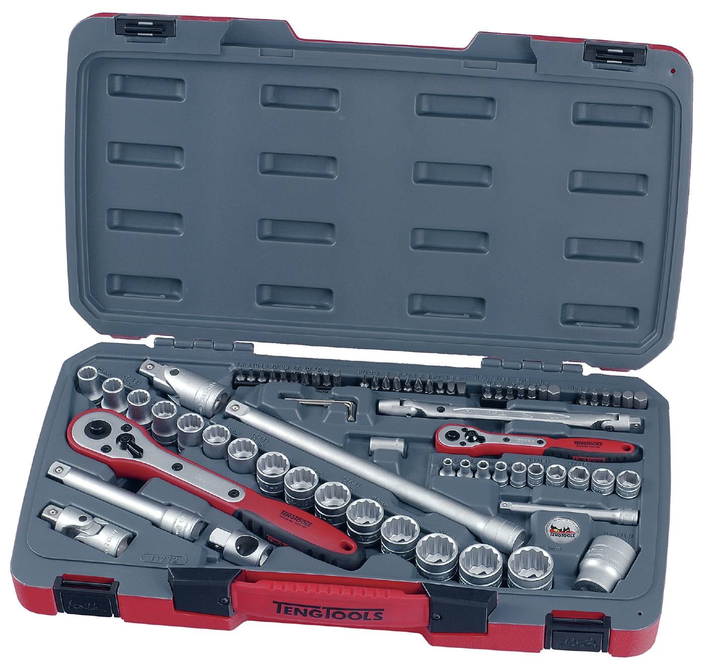 Teng Tools Hylsnyckelsats T1272 1/4 & 1/2 72 delar
